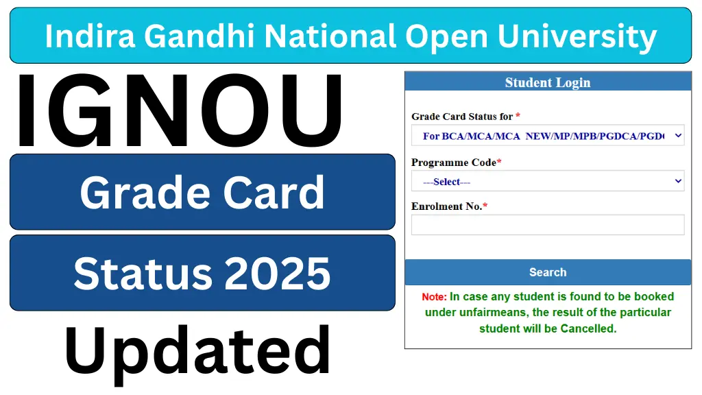 IGNOU Grade Card 2025